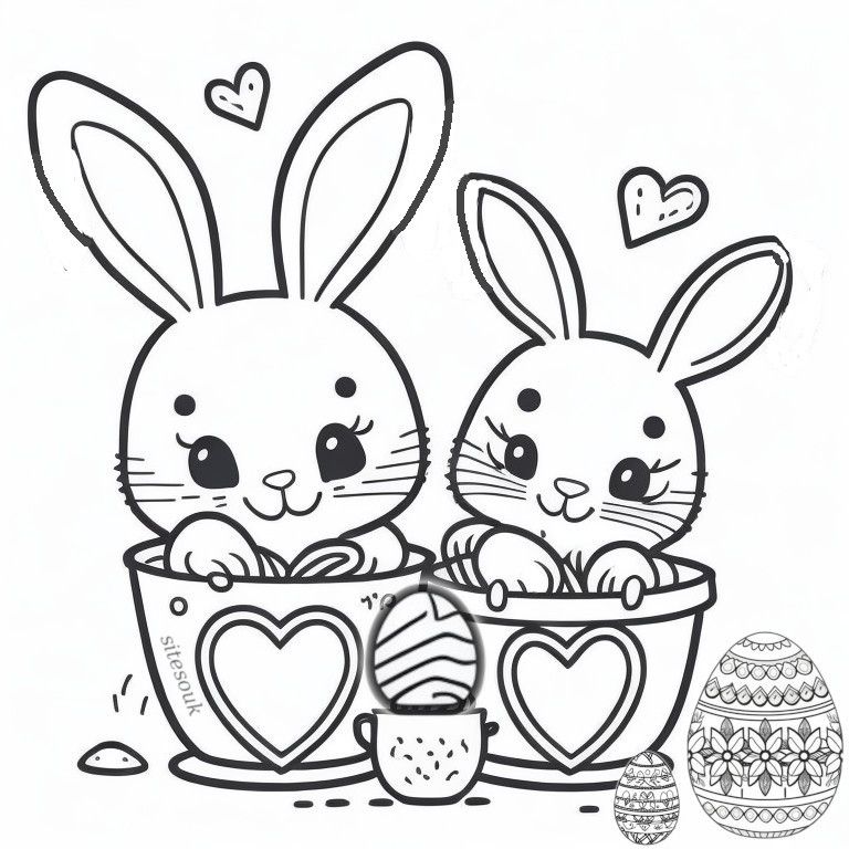 Free Download Easter Bunny Coloring Page Free Download Easter Bunny Coloring Page