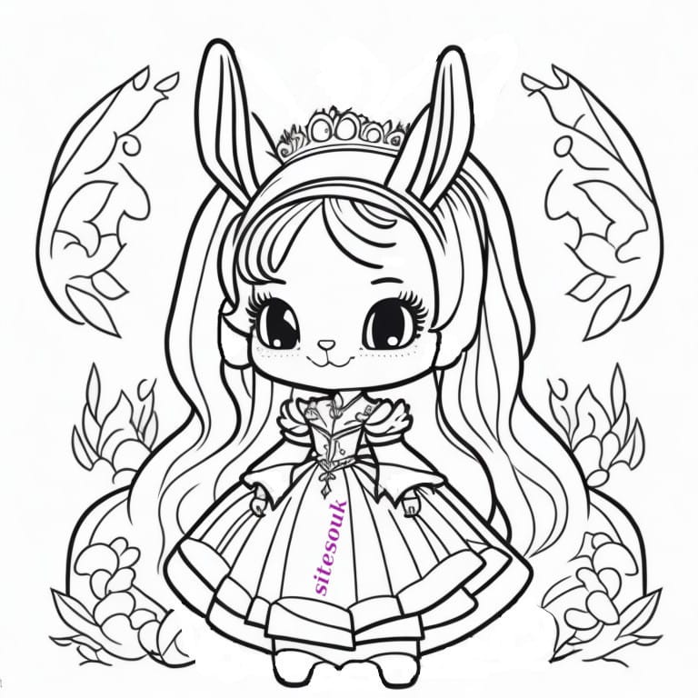 Elegant Bunny Tiara: Paint the Graceful Easter Princess