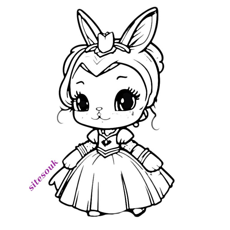 Majestic Bunny Fantasy : Coloring a Majestic Easter Princess