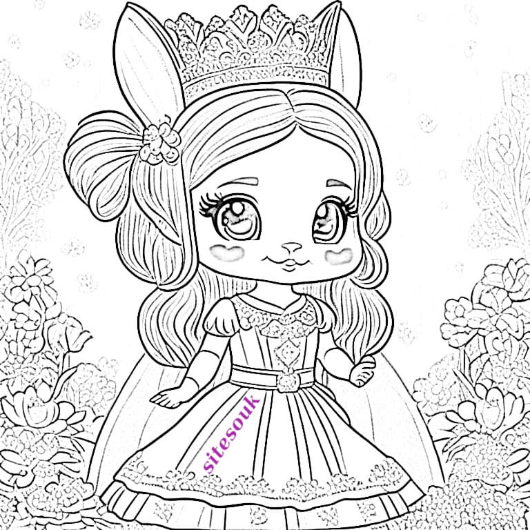 Regal Bunny Meadow: Coloring a Majestic Spring Haven