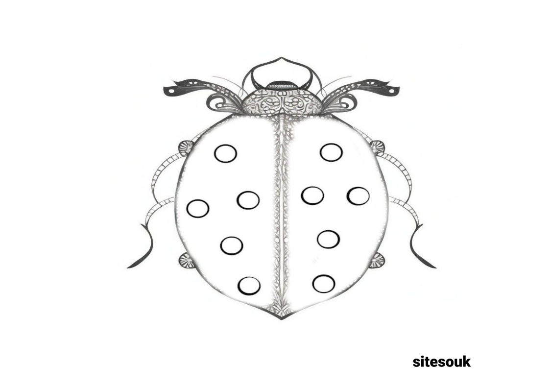 Coloring Page of a Ladybug