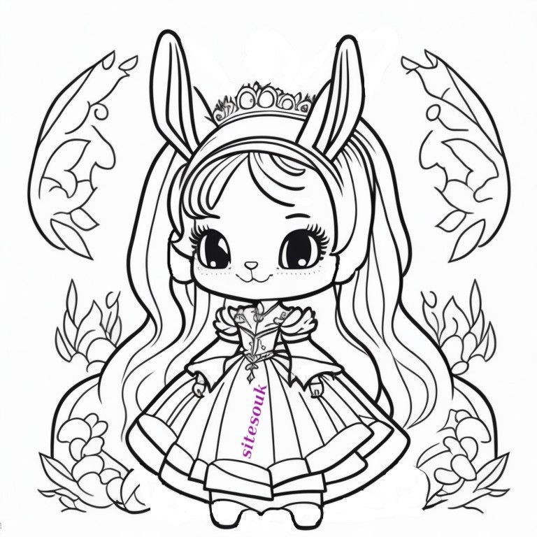 Elegant Bunny Tiara: Paint the Graceful Easter Princess