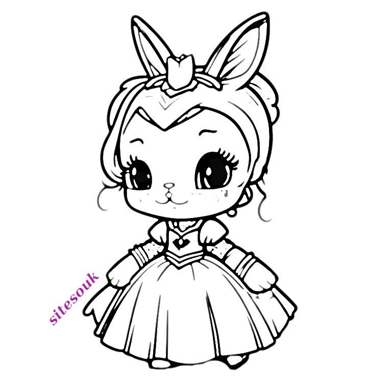 Majestic Bunny Fantasy : Coloring a Majestic Easter Princess