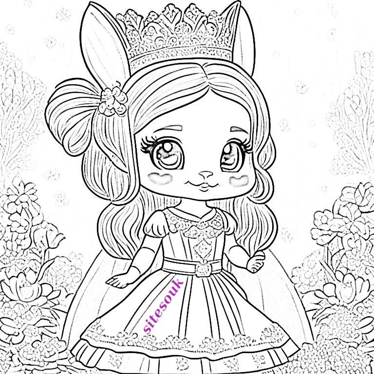 Regal Bunny Meadow: Coloring a Majestic Spring Haven