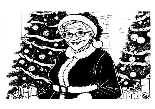 Captivating Mrs. Claus: Festive Christmas Coloring Pages to Spark Holiday Joy